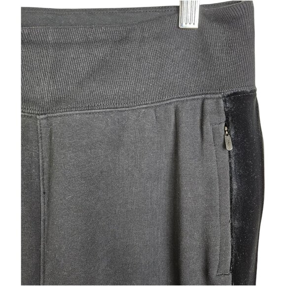Athleta Retroplush Velvet Detail Black Straight Wide Leg Pants‎ Size Small - Picture 7 of 8